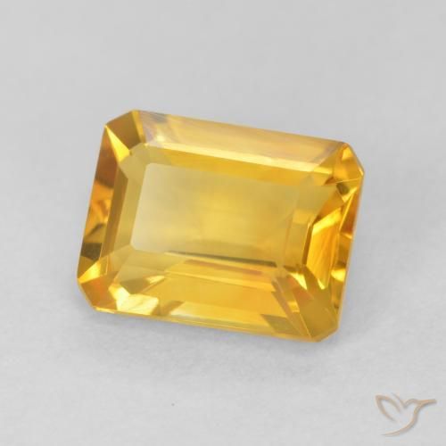 Citrino Oro brillante naturale da 1.51 ct, Ottagonale / Taglio smeraldo, VVS