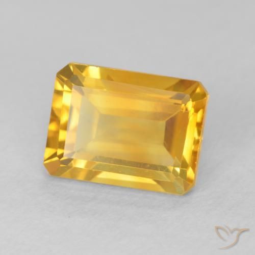 Citrino Arancio-Oro naturale da 1.63 ct, Ottagonale / Taglio smeraldo, VVS