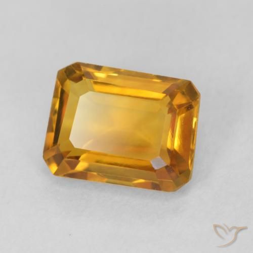 Citrino Arancio-Oro naturale da 1.52 ct, Ottagonale / Taglio smeraldo, VVS