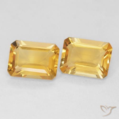 Gemme di Citrino Dorato medio naturale da 2.73 ct, Ottagonale / Taglio smeraldo, VVS-VS