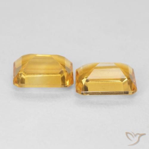 Gemme di Citrino Dorato medio naturale da 2.73 ct, Ottagonale / Taglio smeraldo, VVS-VS