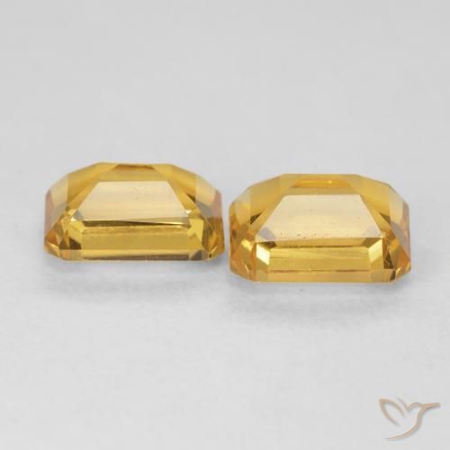 Gemme di Citrino Dorato medio naturale da 2.80 ct, Ottagonale / Taglio smeraldo, VVS-VS