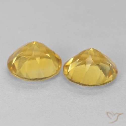 Gemme di Citrino Dorato medio naturale da 3.39 ct, Rotondo, VVS-VS