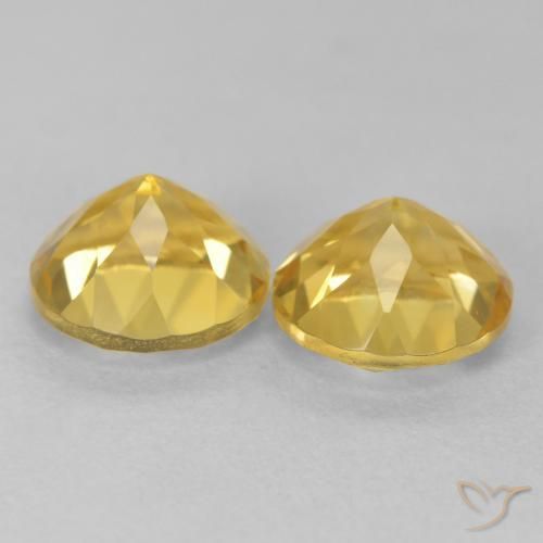 Gemme di Citrino Arancio dorato naturale da 3.92 ct, Rotondo, VVS-VS