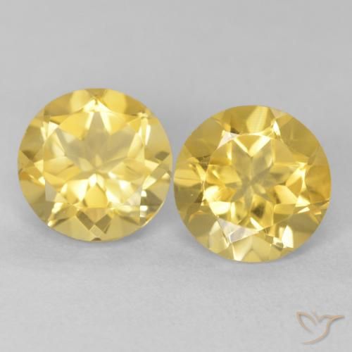 3.58ctw Naturale Arancio dorato Citrino, Rotondo, VVS-VS