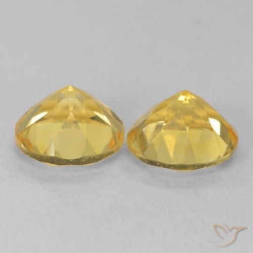 Gemme di Citrino Arancio dorato naturale da 3.58 ct, Rotondo, VVS-VS