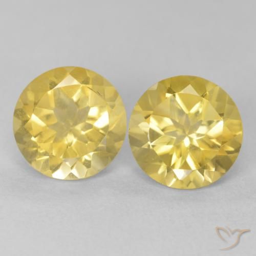 3.64ctw Naturale Giallo Toscana Citrino, Rotondo, VVS-VS