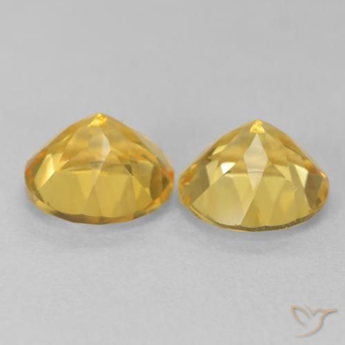 Gemme di Citrino Dorato medio naturale da 3.57 ct, Rotondo, VVS-VS