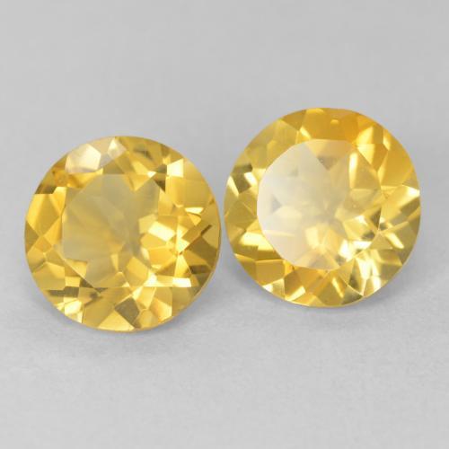 Gemme di Citrino Dorato medio naturale da 3.13 ct, Rotondo, VVS-VS