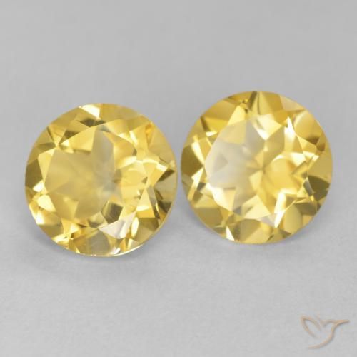 Gemme di Citrino Giallo Toscana naturale da 3.04 ct, Rotondo, VVS-VS