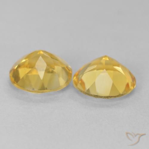 Gemme di Citrino Giallo Toscana naturale da 3.04 ct, Rotondo, VVS-VS
