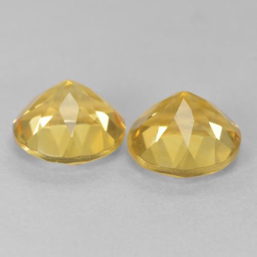 Gemme di Citrino Arancio dorato naturale da 3.87 ct, Rotondo, VVS-VS