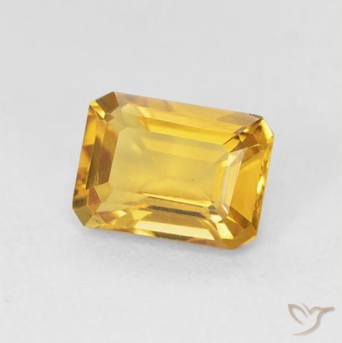 Citrino Dorato naturale da 1.38 ct, Ottagonale / Taglio smeraldo, VVS-VS
