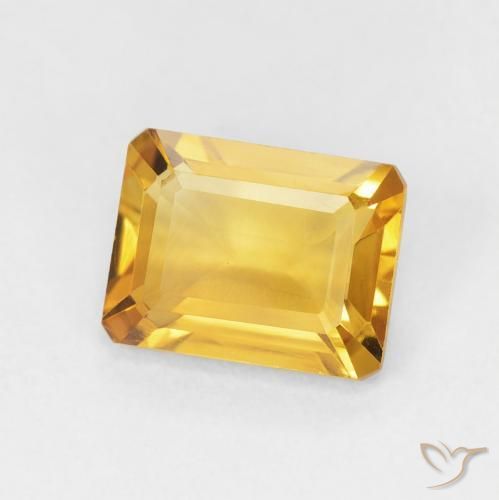 Citrino Oro medio naturale da 1.49 ct, Ottagonale / Taglio smeraldo, VVS-VS