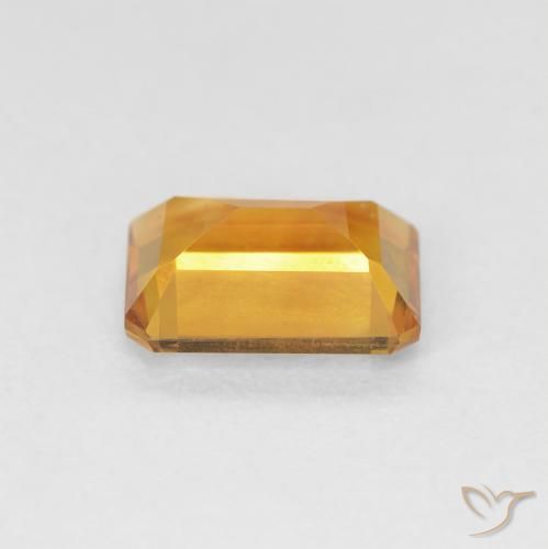 Citrino Medium Light Orange-Gold naturale da 1.23 ct, Ottagonale / Taglio smeraldo, VVS-VS