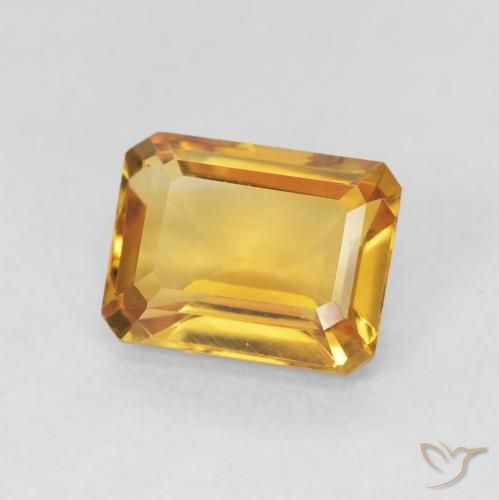Citrino Medium Light-Golden naturale da 1.62 ct, Ottagonale / Taglio smeraldo, VVS-VS