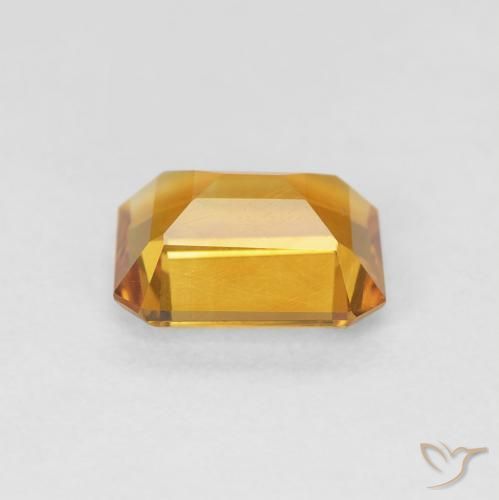 Citrino Medium Light Orange-Gold naturale da 1.29 ct, Ottagonale / Taglio smeraldo, VVS-VS