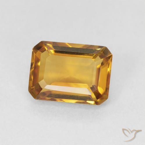 Citrino Medium Light-Golden naturale da 1.39 ct, Ottagonale / Taglio smeraldo, VVS-VS