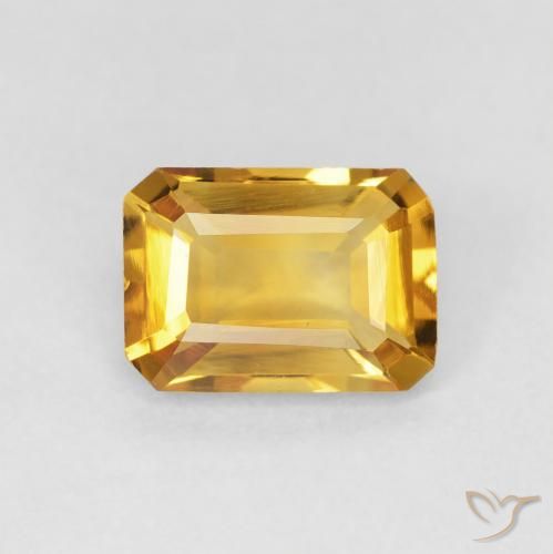 1.27ct Naturale Dorato Citrino, Taglio smeraldo, VVS-VS