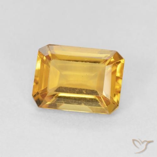 Citrino Arancio-Oro naturale da 1.37 ct, Ottagonale / Taglio smeraldo, VVS-VS