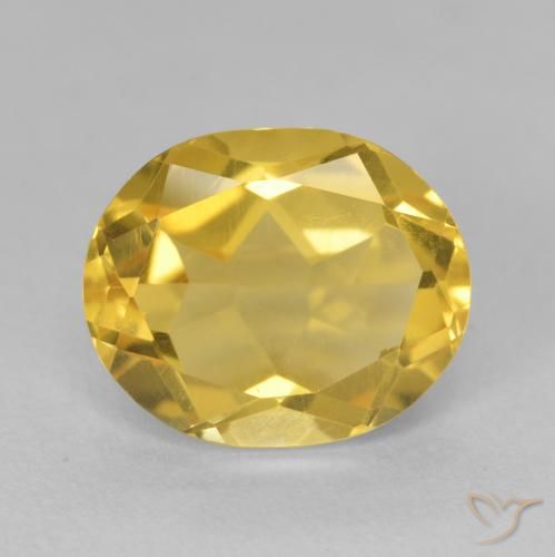 4.30ct Naturale Dorato Citrino, Ovale, VVS