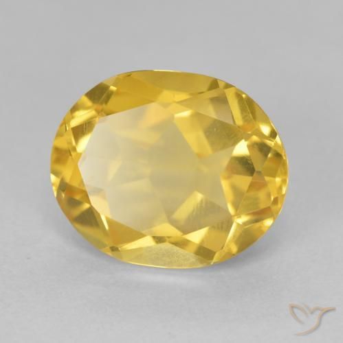 Citrino Dorato naturale da 4.30 ct, Ovale, VVS