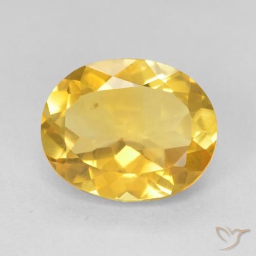 4.05ct Naturale Dorato medio Citrino, Ovale, VVS