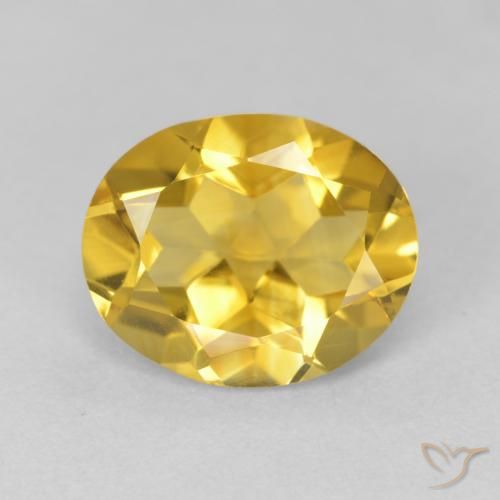 3.66ct Naturale Dorato medio Citrino, Ovale, VVS
