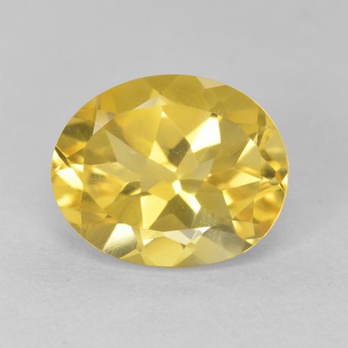 4.15ct Naturale Dorato medio Citrino, Ovale, VVS