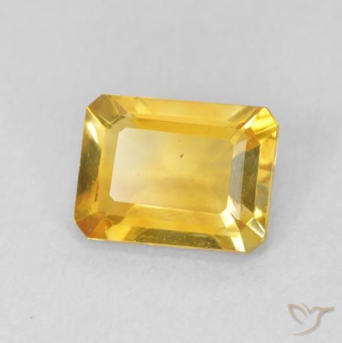 Citrino Arancio dorato naturale da 1.35 ct, Ottagonale / Taglio smeraldo, VVS-VS