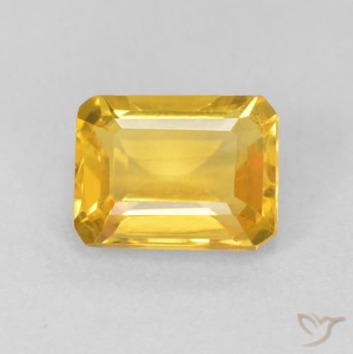 1.67ct Naturale Dorato medio Citrino, Taglio smeraldo, VVS-VS