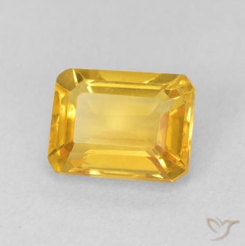 Citrino Dorato medio naturale da 1.67 ct, Ottagonale / Taglio smeraldo, VVS-VS
