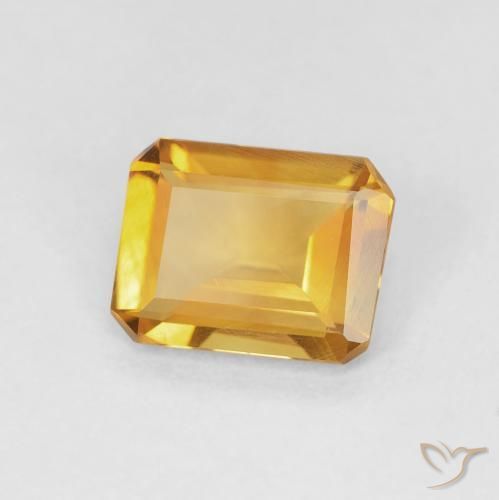 Citrino Arancio-Oro naturale da 1.05 ct, Ottagonale / Taglio smeraldo, VVS-VS