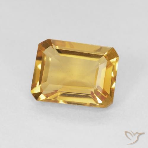 Citrino Dorato naturale da 1.42 ct, Ottagonale / Taglio smeraldo, VS