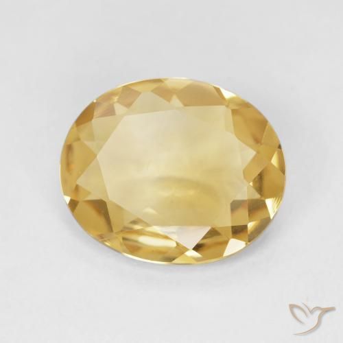 Citrino Oro medio naturale da 3.07 ct, Ovale, VS