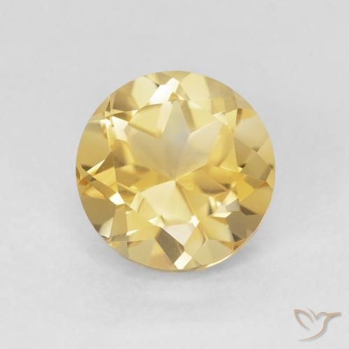 1.39ct Naturale Oro Citrino, Rotondo, VVS
