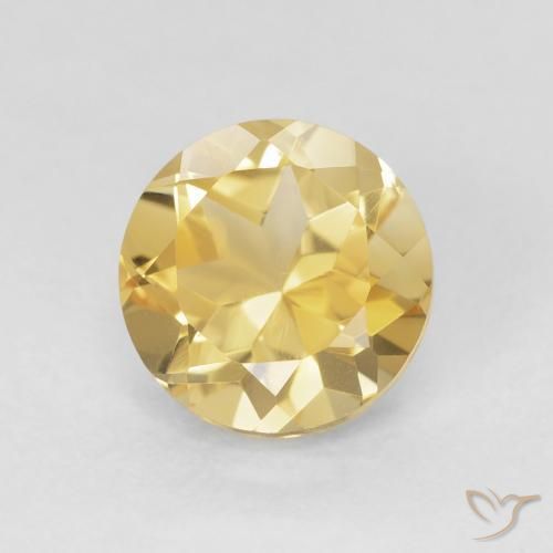 Citrino Oro naturale da 1.39 ct, Rotondo, VVS