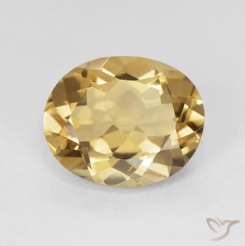4.30ct Naturale Oro medio Citrino, Ovale, VVS