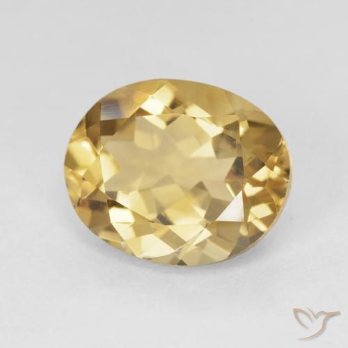Citrino Oro medio naturale da 4.30 ct, Ovale, VVS