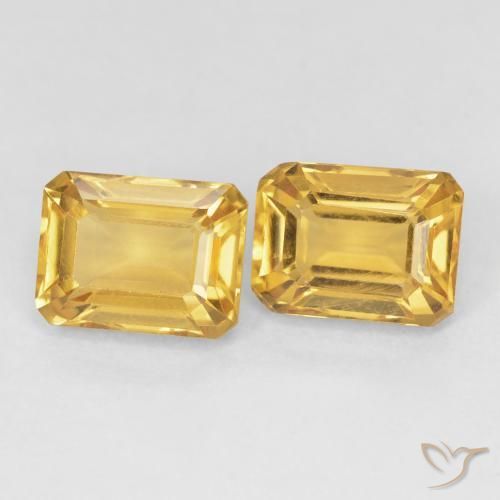 Gemme di Citrino Oro profondo naturale da 3.44 ct, Ottagonale / Taglio smeraldo, VVS-VS