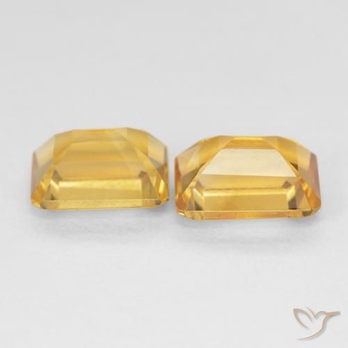 Gemme di Citrino Arancio dorato naturale da 3.27 ct, Ottagonale / Taglio smeraldo, VS