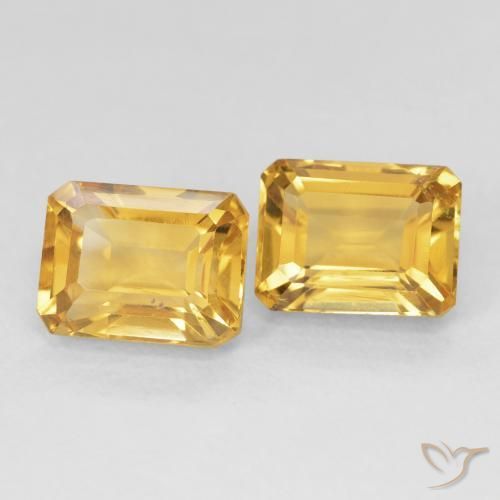 Gemme di Citrino Dorato naturale da 3.58 ct, Ottagonale / Taglio smeraldo, VS