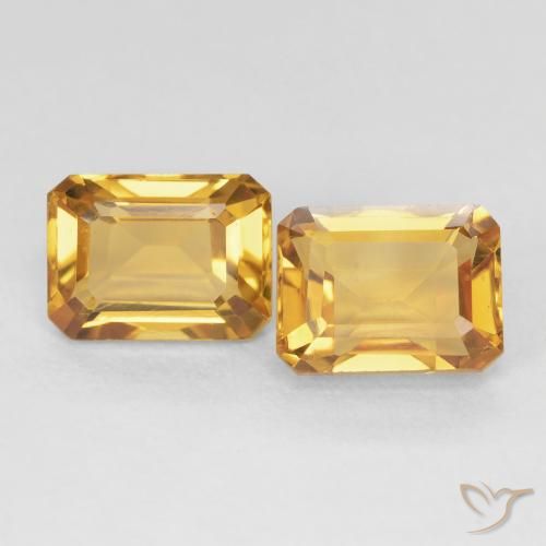 3.63ctw Naturale Arancio dorato Citrino, Taglio smeraldo, VVS-VS