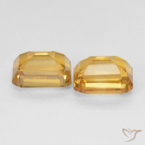 Gemme di Citrino Arancio dorato naturale da 3.63 ct, Ottagonale / Taglio smeraldo, VVS-VS