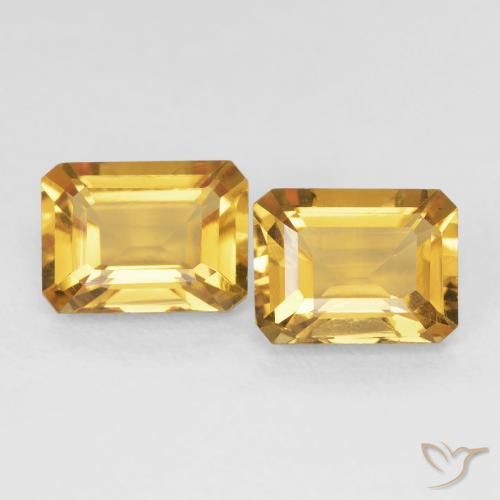 3.20ctw Naturale Medium Dark-Golden Citrino, Taglio smeraldo, VVS-VS