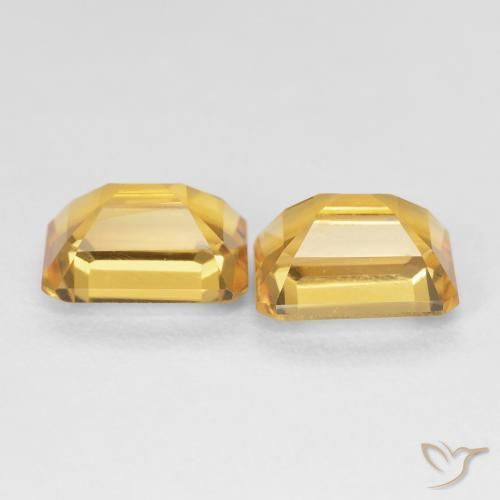 Gemme di Citrino Medium Dark-Golden naturale da 3.20 ct, Ottagonale / Taglio smeraldo, VVS-VS