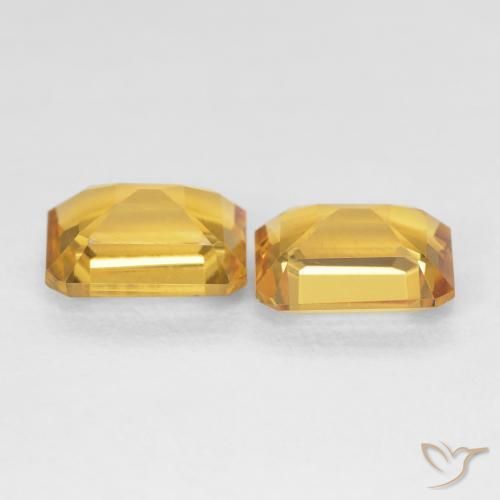 Gemme di Citrino Arancio dorato naturale da 2.95 ct, Ottagonale / Taglio smeraldo, VVS-VS