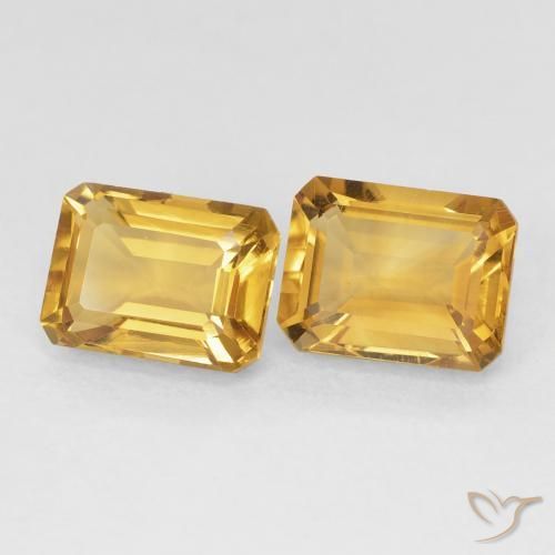 Gemme di Citrino Dorato scuro naturale da 3.23 ct, Ottagonale / Taglio smeraldo, VVS-VS