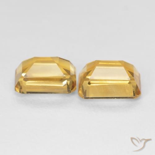 Gemme di Citrino Dorato scuro naturale da 3.23 ct, Ottagonale / Taglio smeraldo, VVS-VS