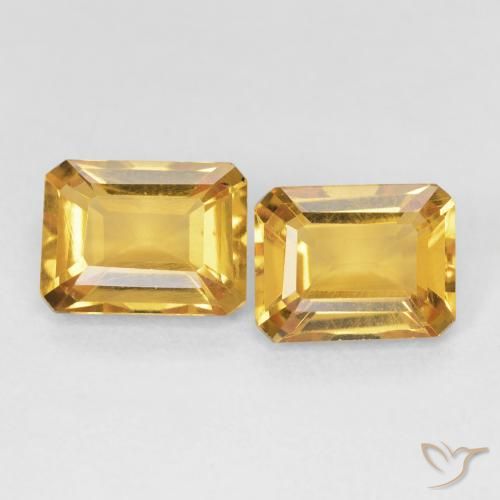 2.98ctw Naturale Oro medio Citrino, Taglio smeraldo, VVS-VS
